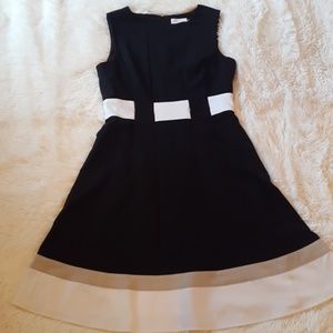 Black /white tan Calvin Klein dress
